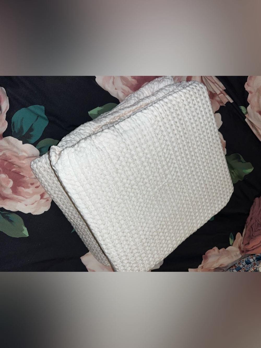 Threshold ~ White Cream Woven Throw Waffle Blanket ~ Tencel Lyocell ~